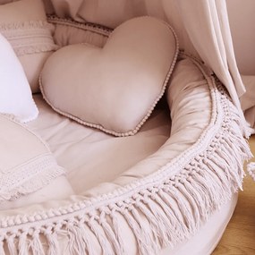 Hniezdo pre deti Boho so strapcami púdrovo ružová