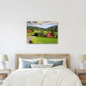 Sklenený obraz vidieka (70x50 cm)