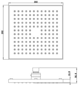 Novaservis - Pevná sprcha 200 x 200 mm chróm, RUP/220,0