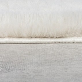 Biela syntetická kožušina 200x290 cm Ivy Luxury Fur – Flair Rugs