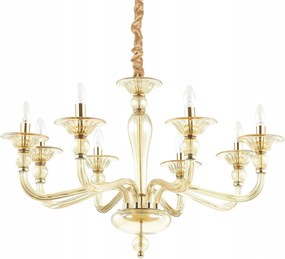 Závesné svietidlo Ideal Lux Danieli SP8 ambra 159973 zlaté 8x40W