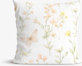 Goldea dekoračná obliečka na vankúš - motýlia záhrada 45 x 45 cm