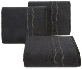 BAVLNENÝ UTERÁK KARIN 70X140 CM ČIERNA