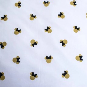Bavlnené posteľné obliečky Minnie Mouse so zlatou potlačou - 100% bavlna - 70 x 90 cm + 140 x 200 cm