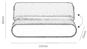 Rabalux 70116-LED Str. svieti. do 1-fáz. lišt. sys. LiTrack LED/6W/24V  11,5 cm