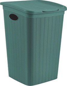 STEFANPLAST Košík na bielizeň 50 l, 38×37×54,5 cm, zeleno-sivý