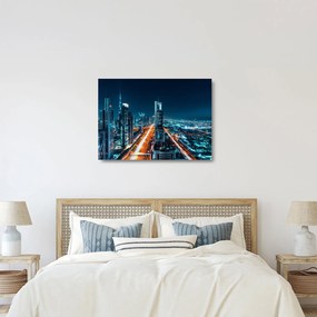 Sklenený obraz - Dubajská noc (70x50 cm)