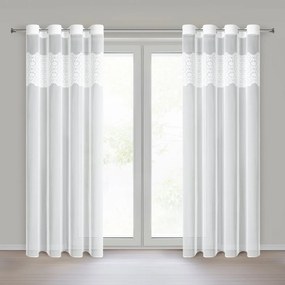 ZÁCLONA NA KRÚŽKOCH AFRODYTA 140X250 CM CM BIELA