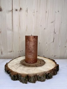 Medená metalická valcová sviečka Variant: 15x7