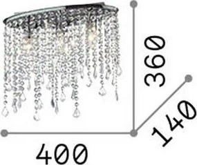 Ideal Lux - Krištáľové stropné svietidlo RAIN 3xE14/40W/230V lesklý chróm
