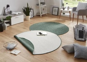 NORTHRUGS - Hanse Home koberce Kusový koberec Twin-Wendeteppiche 103095 grün creme kruh – na von aj na doma - 140x140 (priemer) kruh cm