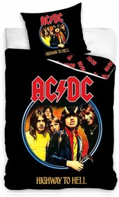 Bavlnené obliečky AC/DC Highway 140x200/70x90 cm