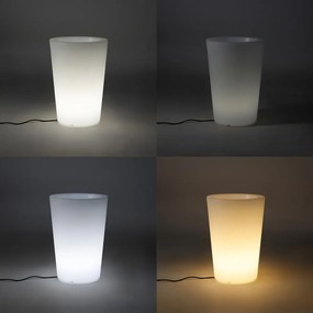 Inteligentná vonkajšia stojaca lampa kvetináč biela IP65 vrátane LED Wifi A60 - Verano