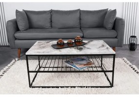 Konferenčný stolík ASUDE 43x95 cm čierna/biela