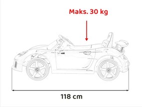 Elektrické autíčko RUF CTR3 čierne