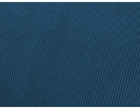 Modrá menčestrová rozkladacia/s úložným priestorom rohová pohovka Voltaire – Bobochic Paris