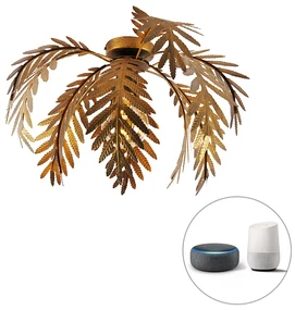 Inteligentné stropné svietidlo zlaté 45 cm okrúhle vrátane Wifi G95 - Botanica