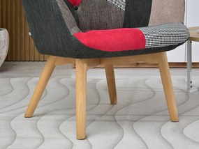 Kreslo Nutri (patchwork + čierna). Vlastná spoľahlivá doprava až k Vám domov. 1110348
