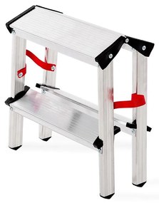 Hliníkový rebrík obojstranný 2 -stupňový 125 kg