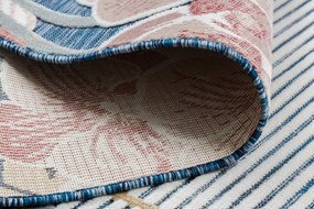 Dywany Łuszczów, Kusový koberec Botanic 65240 Flamingo navy – na von aj na doma, 117x170, modrá, chodba / predsieň