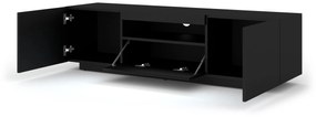 TV stolík/skrinka Aurinko 150 (matná čierna). Vlastná spoľahlivá doprava až k Vám domov. 1083432