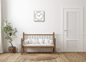 Dekorstudio Moderné drevené hodiny EKO Digits biele - 40cm