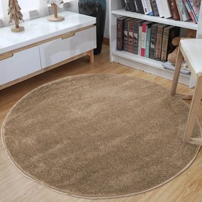 Okrúhly koberec béžovej farby Šírka: 60 cm | Dĺžka: 60 cm