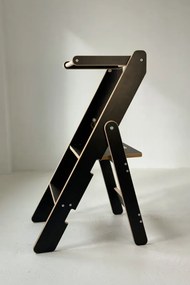 Učiaca montessori detská veža skladacia čierna