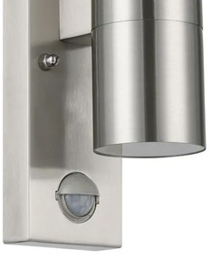 Eglo 32898 - LED vonkajšie nástenné svietidlo so senzorom RIGA 5 2xGU10/3W/230V