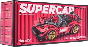 Stavebnica auta SUPERCAR No.J2013 červená - 482 dielikov