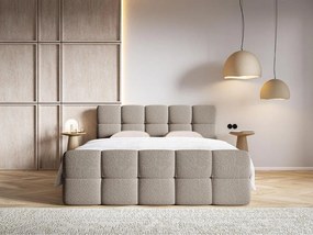Manželská kontinentálna posteľ 140 cm Cirsten 140C (s roštom a matracom) (s úl. priestorom) (svetlosivá). Vlastná spoľahlivá doprava až k Vám domov. 1100164