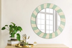 Retro pastelový vzor Okrúhle dekoračné zrkadlo na stenu