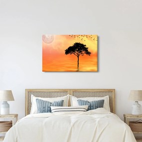 Obraz stromu pri západe slnka (90x60 cm)
