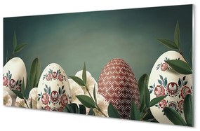 Obraz na akrylátovom skle Listy vajcom kvety 120x60 cm