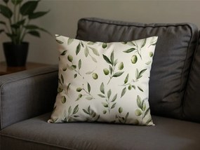 Bavlnená obliečka na vankúš OLIVE POLY 45x45 cm, zelená