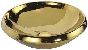 Sapho Sapho, MINIMAL umývadlo guľaté 45x16 cm, na dosku, zlata (MN045.00010), MN045-AK00