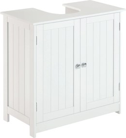 HOMCOM Kúpeľňová skrinka pod umývadlo 60x30x60cm Biela | Aosom