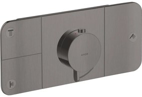 AXOR One modul termostatu s podomietkovou inštaláciou, pre 3 spotrebiče (vrchná sada), kartáčovaný čierny chróm, 45713340