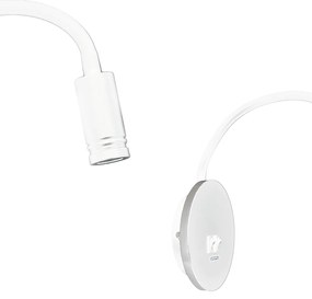 Nástenné LED svietidlo Base, 1x LED 8+2w, 4000k, w, o, vypínač