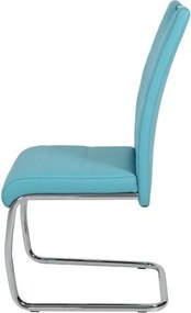 Jedálenská stolička Flora, petrolejovo modrá ekokoža