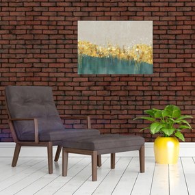 Obraz - Textúra so zlatým dekorom (70x50 cm)