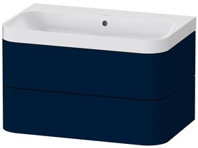 DURAVIT Happy D.2 Plus c-shaped závesná skrinka s nábytkovým umývadlom bez otvoru, 2 zásuvky, 775 x 490 x 480 mm, nočná modrá matná lakovaná, HP4347N9898