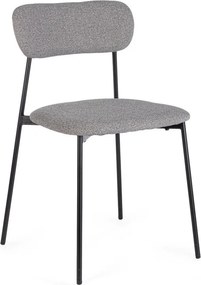 Sivá čalúnená jedálenská stolička Inka – Yes Everyday