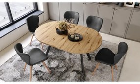 Jedálenský stôl ARTUR dub artisan/čierny