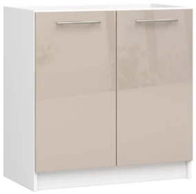 Kuchyňská skříňka pod dřez Olivie S 80 cm bílá/cappuccino lesk