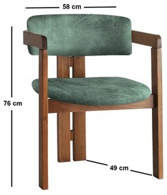 Jedálenské stoličky CO Green a Walnut