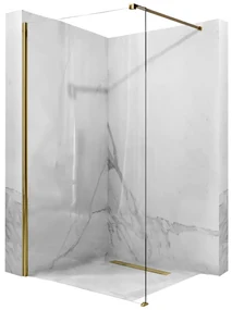 Rea AERO, sprchová zástena WALK IN 90 x 195 cm, číre sklo - zlatý profil, REA-K8442