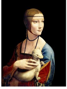 Obraz - reprodukcia 50x70 cm Lady with Ermine, Leonardo Da Vinci – Fedkolor