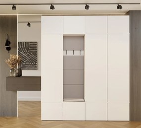 Předsíňová stěna Haga 3Sz1W 200 cm bílá