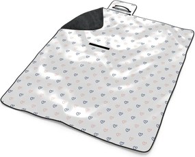 Sablio Plážová deka Srdiečka na bielej: 200x140 cm